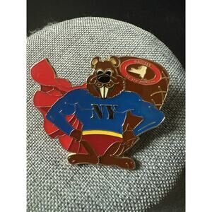 New York 2014 Odyssey of the Mind World Final Pin Superhero Beaver New Old Stock